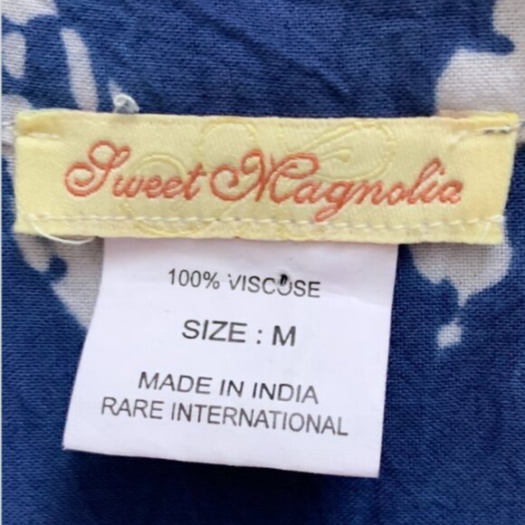 Sweet Magnolia Dress Ombre Tie Dye V-Neck Short Sleeve Lagenlook Sz M #101F - Picture 5 of 6